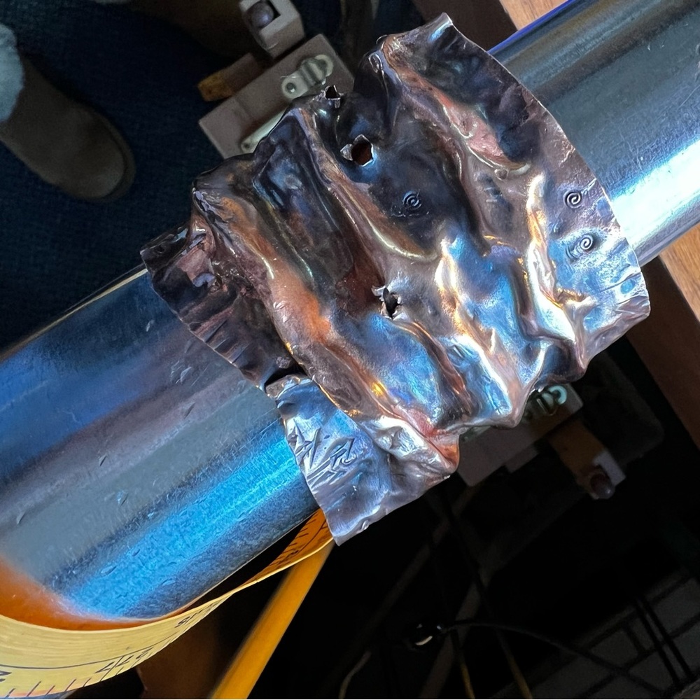 Copper Fold Formed Solid Copper Hand Crafted Cuff… - image 6